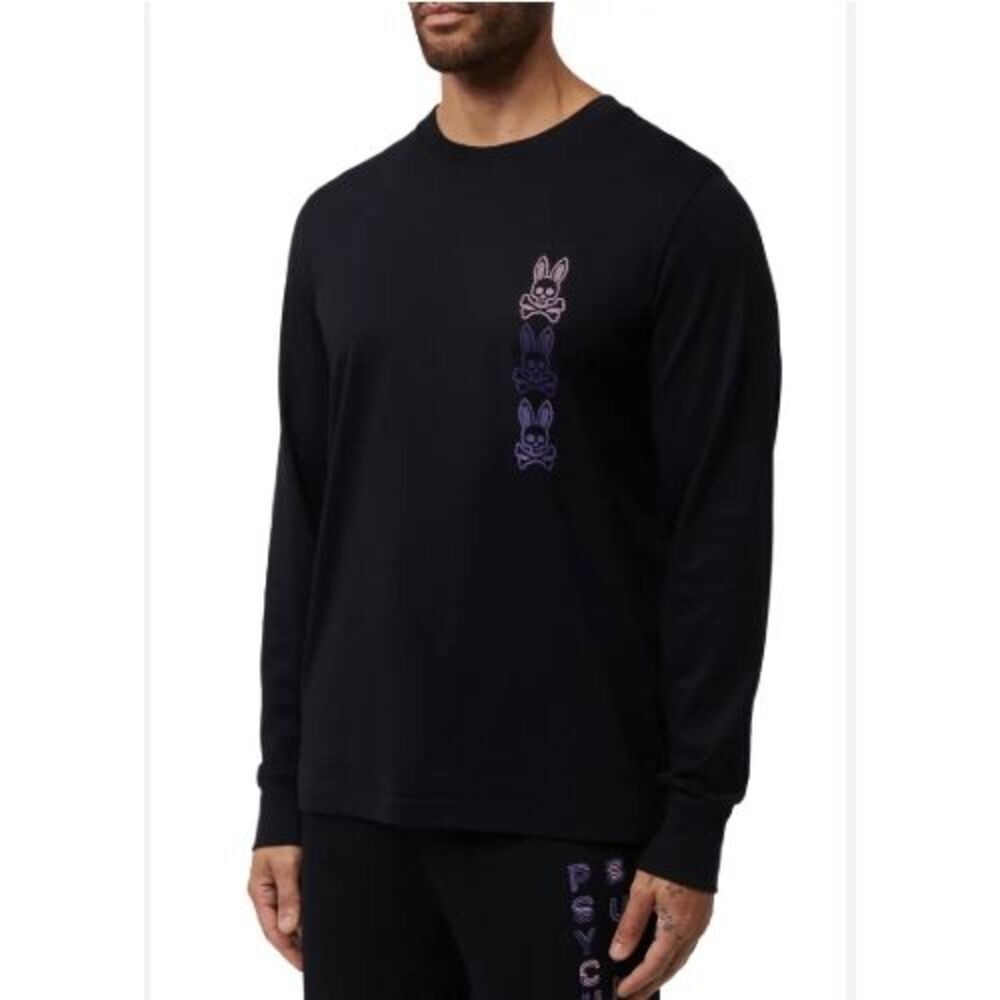 Psycho Bunny Dammes Long Sleeve Logo Graphic Tee Mens XS  C